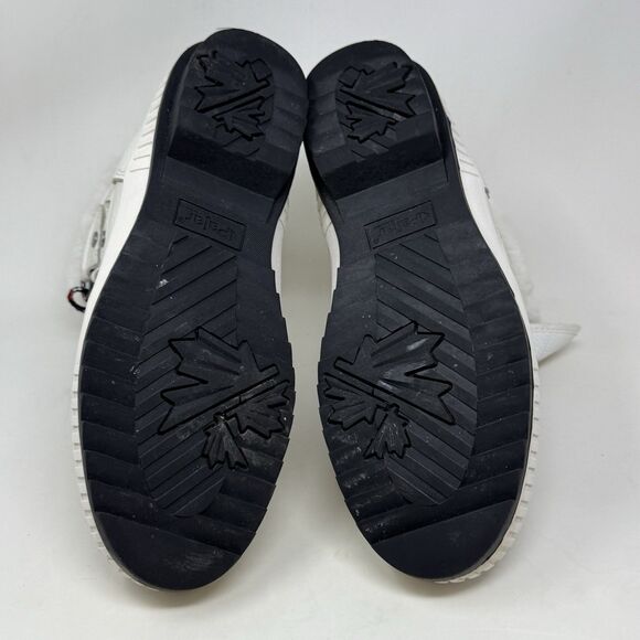 Pajar Canada Dala Winter Boots Womens 9 - 9.5 White Leather Faux Fur Waterproof - Picture 14 of 16